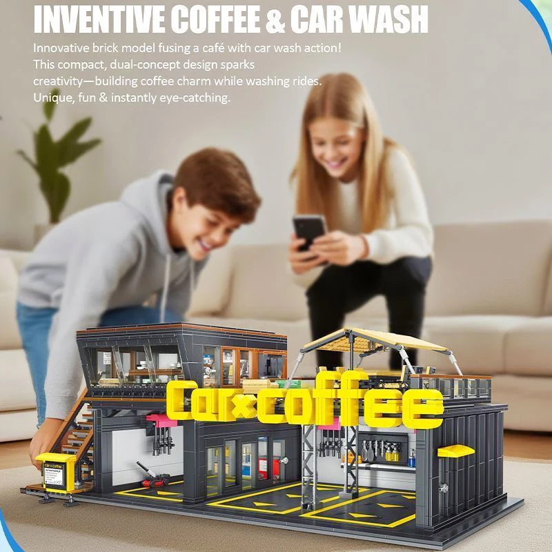 ชุดตัวต่อ Street View Series ร้านกาแฟคลับ ตัวต่อแบบคลาสสิก ร้านกาแฟในเมือง ของเล่นตัวต่อสำหรับเด็ก ของขวัญวันเกิด MOC