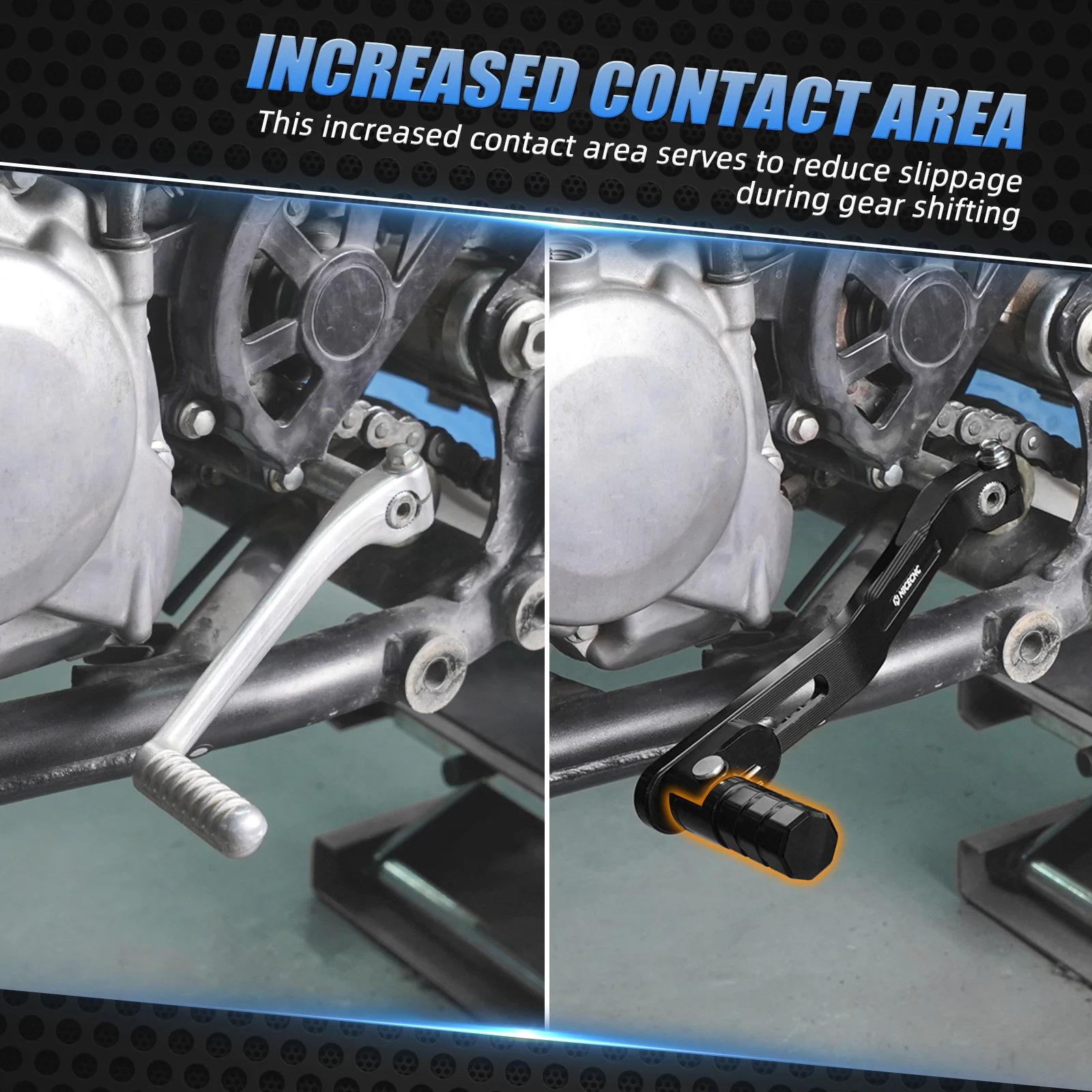 NICECNC For Honda TRX450R 2006-2009 Folding Shifter Shift Lever Aluminum For TRX450ER 90° Folding Thicker Sturdier Accessories