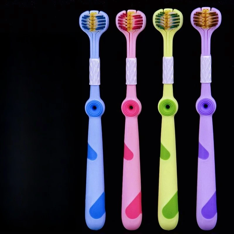 

4PS Three Sided Soft Bristled Toothbrush Package Style Adult Deep Cleaning Couple Set Home Independent Outfit Child Eco Friendly