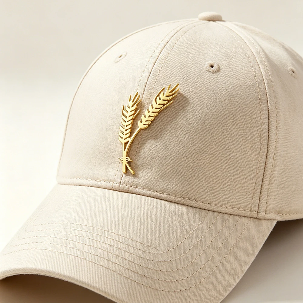 Weizenähren-Brosche aus Edelstahl, Eleganter Weizen-Anstecker für Anzug und Hemd, Minimalistischer Modeschmuck für Damen