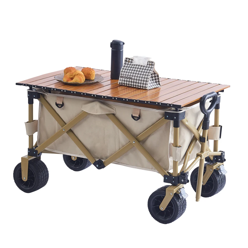

Custom Printed Collapsible Garden Cart Trolley for Outdoor Furniture Mall & Park Use Durable Folding Wagon