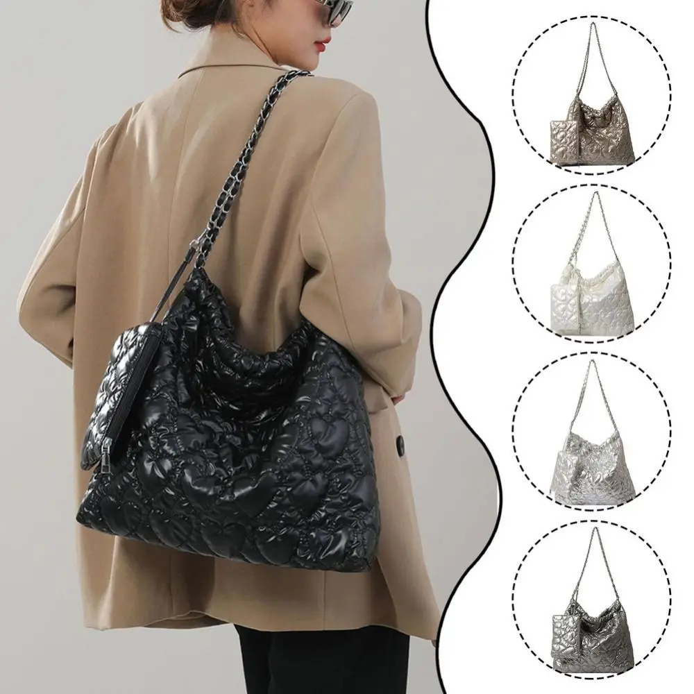 Fashion Handbag Pleated Grid Handbag Creative Waterproof Large Capacity Women's Shoulder Bag Commuting Handbag Tote Bags