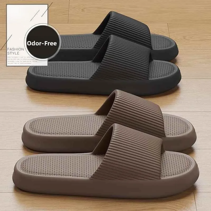

Anti-Slip Thick-Heeled Women's Slippers EVA Outdoor Wearable Bathroom Home Summer Sandals Couple Matching Slip-On Shoes