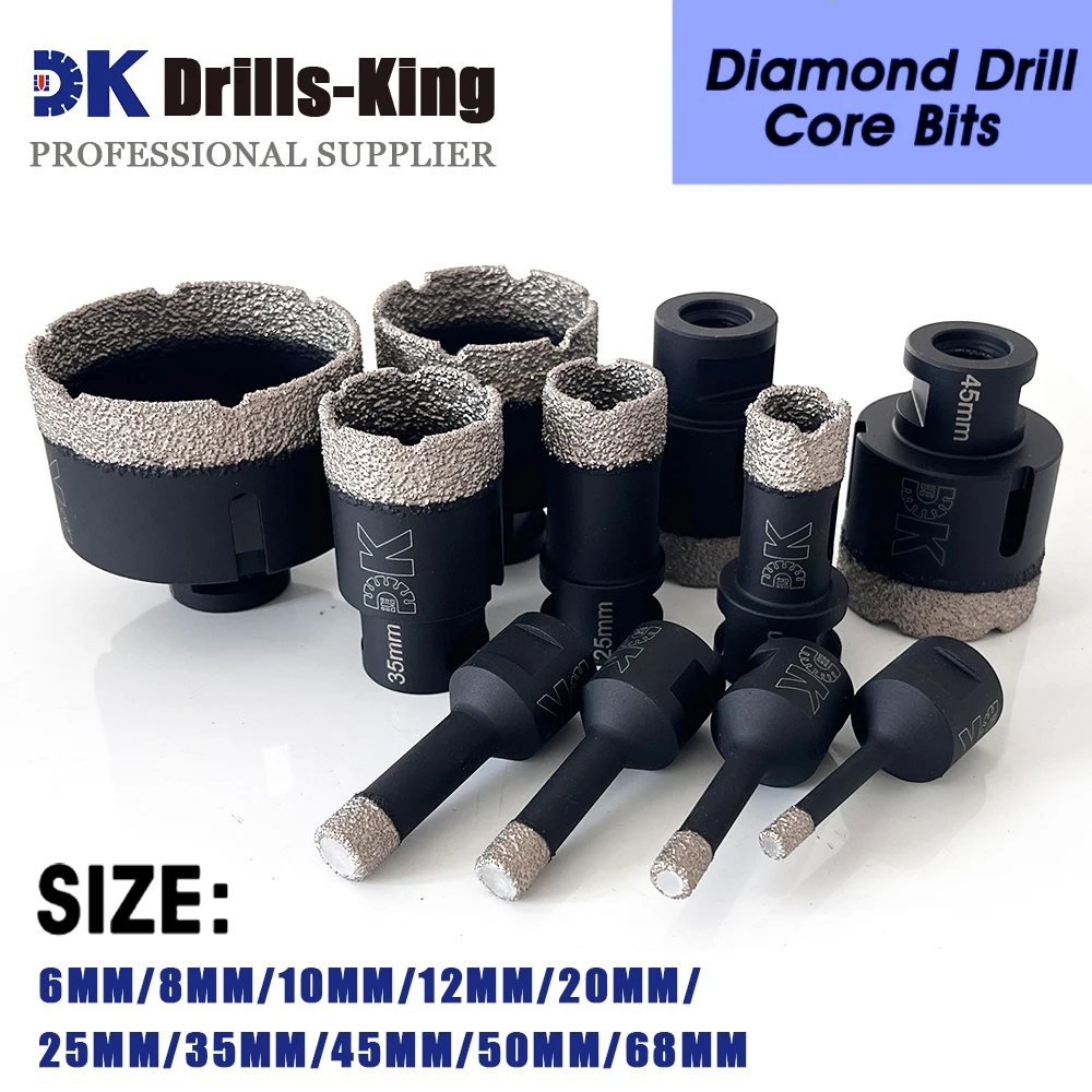 1Pcs Vacuum Brazed Diamond Drill Core Bit M14 Thread Drilling Bit For Porcelain Tiles Granite Marble Ceramic Hole Saw