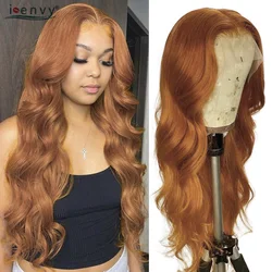 13X6 Gember Blonde Kant Voor Menselijk Haar Pruiken Rood Bordeaux 13x4 Body Wave Transparant HD Kant Frontale Pruik Bruin Kant Voor Pruik