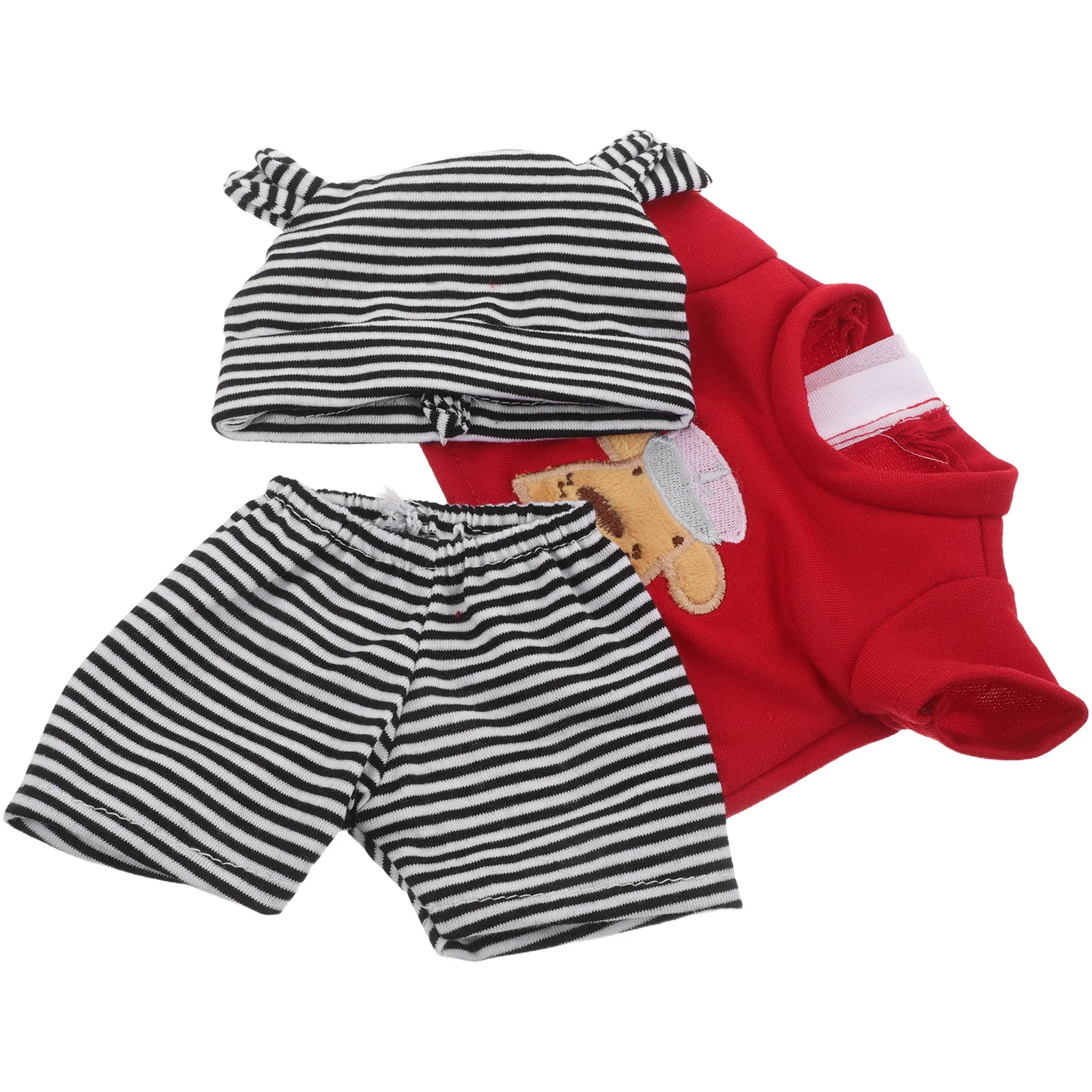 

1 set Baby Clothes Set Stripe Outfit For 10 Inch Newborn Reborn Fashion Accessories Play Pretend Role Hat Pants Clothing