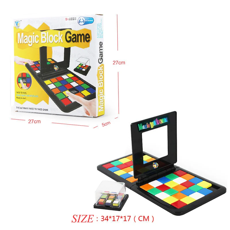 Children's Board Games Educational Toys Two People Battle Race Colorful Squares Jigsaw Puzzle Educational Toys For Children Gift