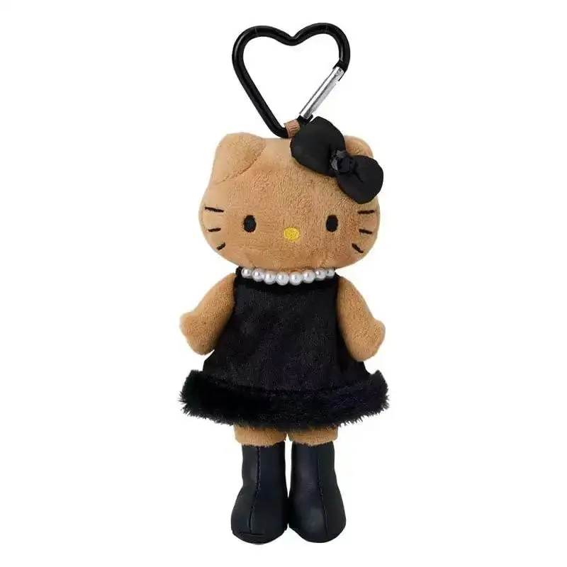 Kawaii Hello Kitty 15Cm Leopard Print Long Legs Kt Plush Pendant Anime Sanrio Girl's Heart Cute Plush Keychain Girls Gifts - Image 3