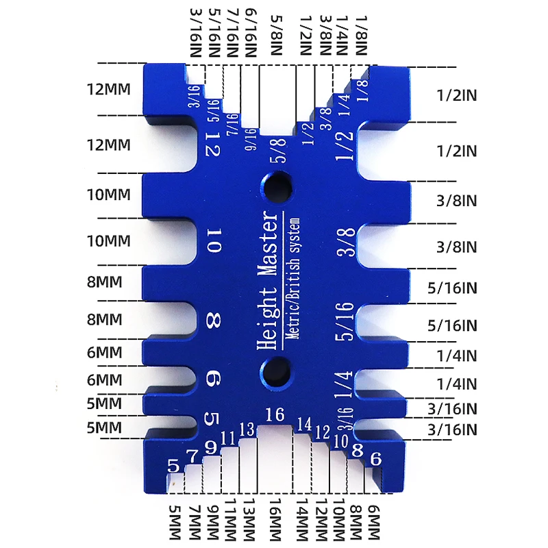 Dovetail Jig Woodworking Tenon Caliper Height Measuring Gauge Precision Metric Inch Card Carpentry Router Saw Table Machine Tool