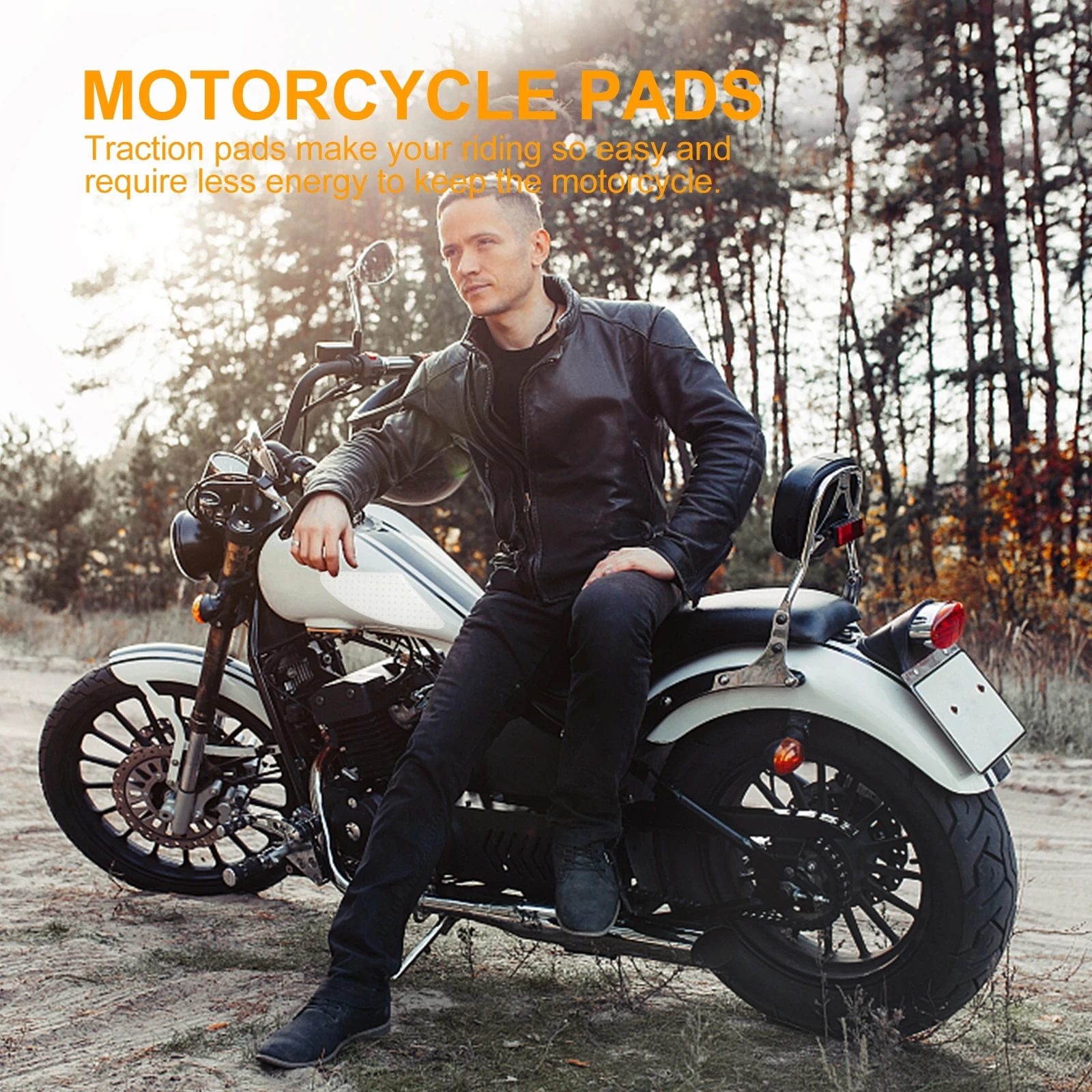 

1 Pair Premium Rubber Fuel Cushion Nonslip Traction Pads Motorcycle Tank Protector Gas Motorbike Sticker Fuel Tank Pad Modified