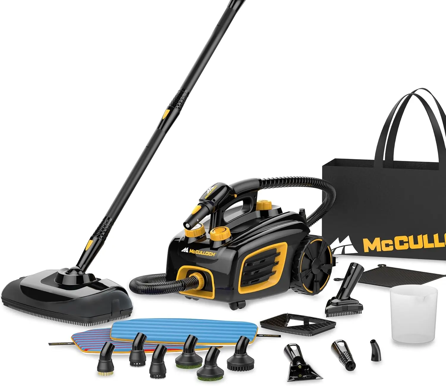 MC1375 Canister Steam Cleaner with 20 Accessories, Extra-Long Power Cord, Chemical-Free Cleaning for Most Floors, Counters, Appl