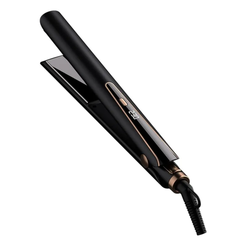 A50Q-Digital LCD Display 5 Heat Setting Flat Iron 2 In 1 Hair Straightener Curling Iron EU Plug