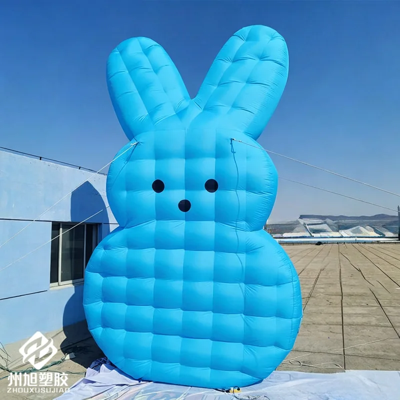 

Inflatable rabbit with blower, Easter decoration, inflatable rabbit, blue inflatable rabbit