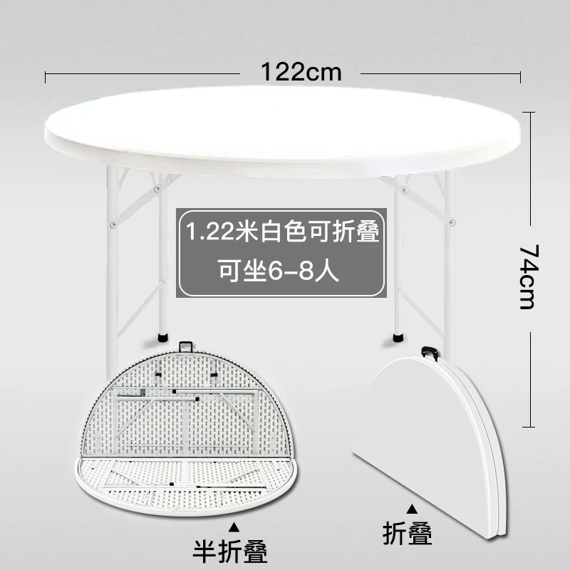 Foldable Round Table Home Dining Table Large Round Tabletop Simple