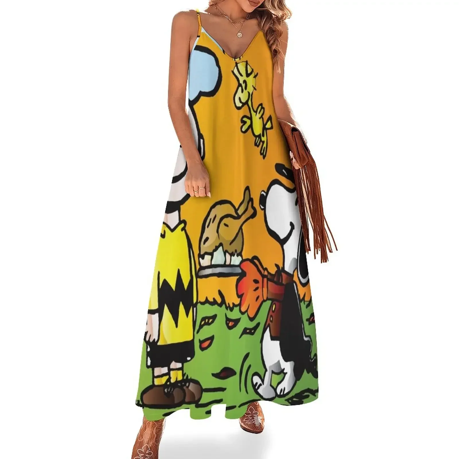 

Thanksgiving Friendship Sleeveless Dress beach dress summer dresses women 2024