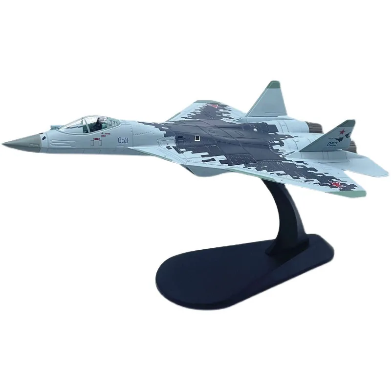 Diecast 1/100 Scale Russian Su-57 Su57 Fighter Alloy Material Simulation Model Toy Display Ornament Collection