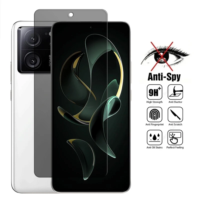 

For Xiaomi 13T Pro Glass For Xiaomi 13T Tempered Glass 6.67 inch Anti Peep Privacy Screen Protector For Xiaomi 13T Pro Film