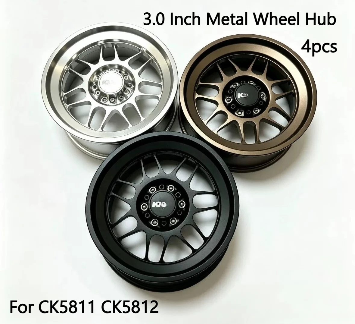 RC Crawler Upgrade Parts Custom‑Size 3.0 Inch Metal Wheel Hub For CK5811 CK5812 1/7 Scale RC Model Mod Replacement Accessories