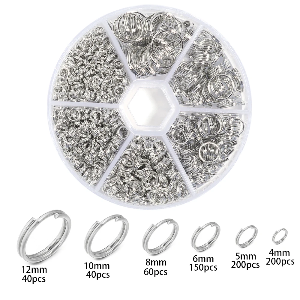 690pcs/box Metal Open Jump Rings Kits