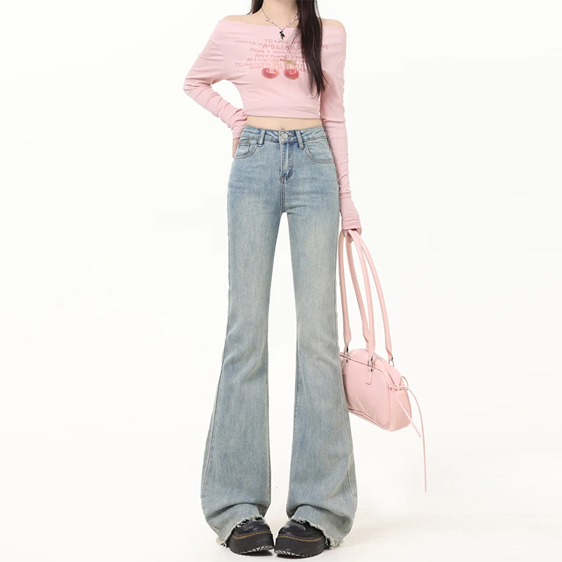 

Dating Outfit: New Autumn-Winter High-Waisted Elastic Slight Flare Jeans for Women