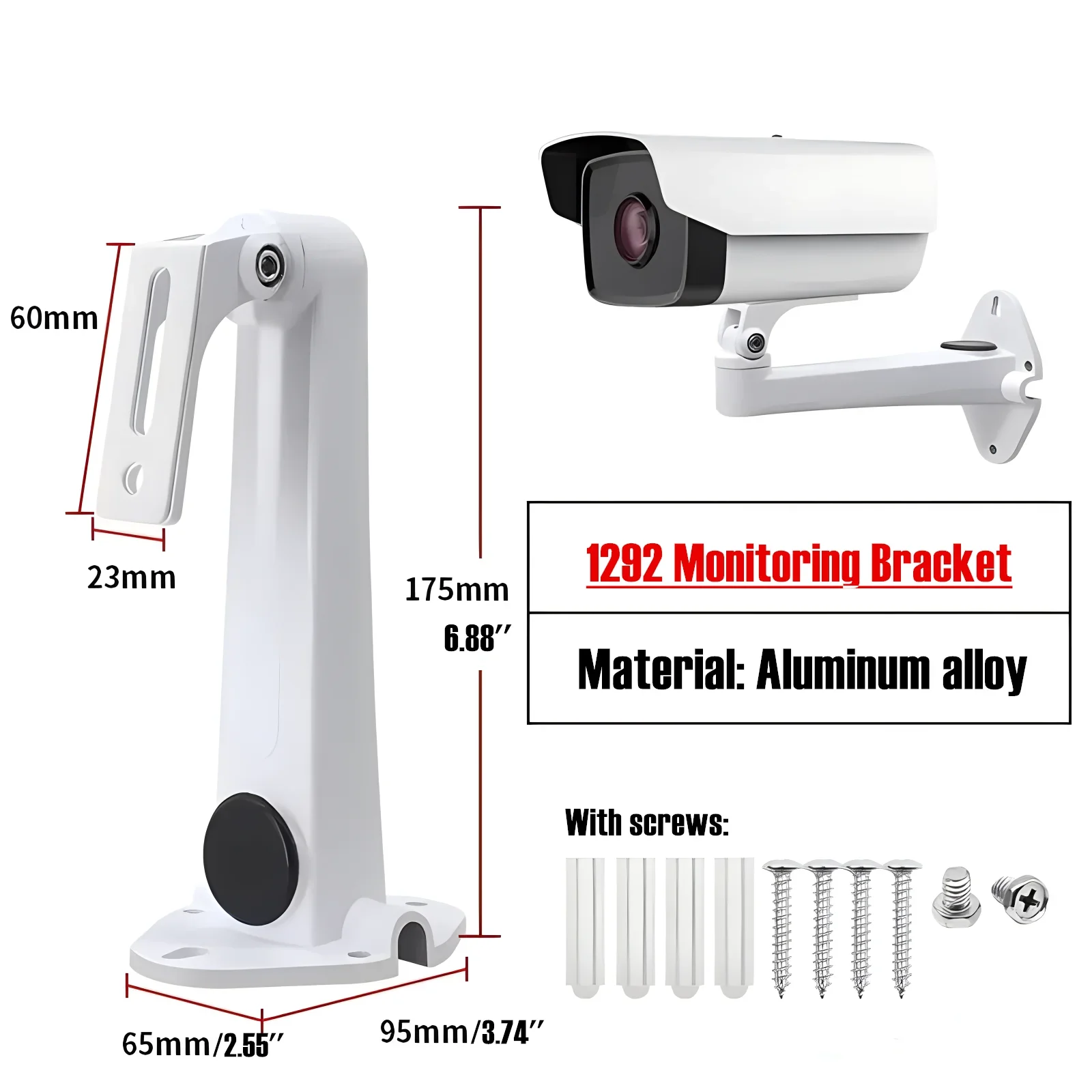 CCTV Camera Mounting Bracket Aluminum Alloy Video Surveillance Security Bullet Camera Mounts Wall Mount Camera Support DS-1292ZJ