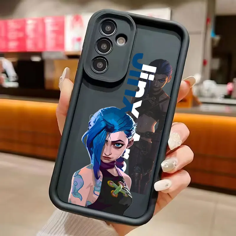 Game LOL Arcane JINX For Samsung Galaxy Case S21 S22 S23 S24 Ultra Plus A14 A15 A25 A35 A52 A53 A54 A55 5G Phone Y2k Cool Cover