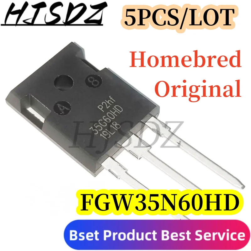 MOSFET【5-15PCS/LOT】TO-247 100% calidad original FGW35N60HD 600V/35A compatible con 35N60/5G60HD
