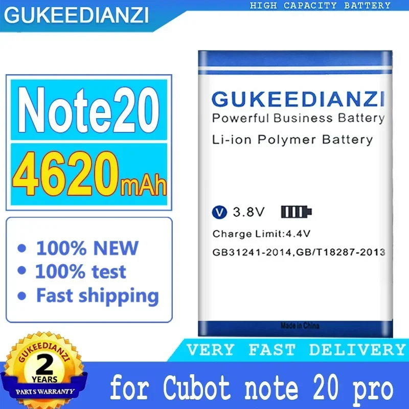 4620mAh GUKEEDIANZI Battery  for Cubot note 20 pro Big Power Bateria