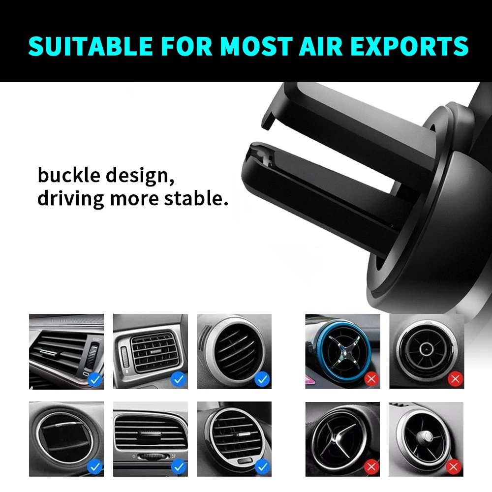 Gravity Car Phone Holder Auto Emblem Air Vent Mount Clip Bracket Accessories For Volvo Xc60 S60 V40 V50 S40 S80 C30 Xc40 Xc70