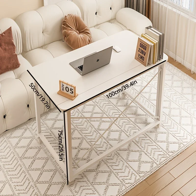 

Folding Movable Desk Home Student Study Desk, Bedroom Bedside Desk & Office Computer Desk. Versatile Table for Study
