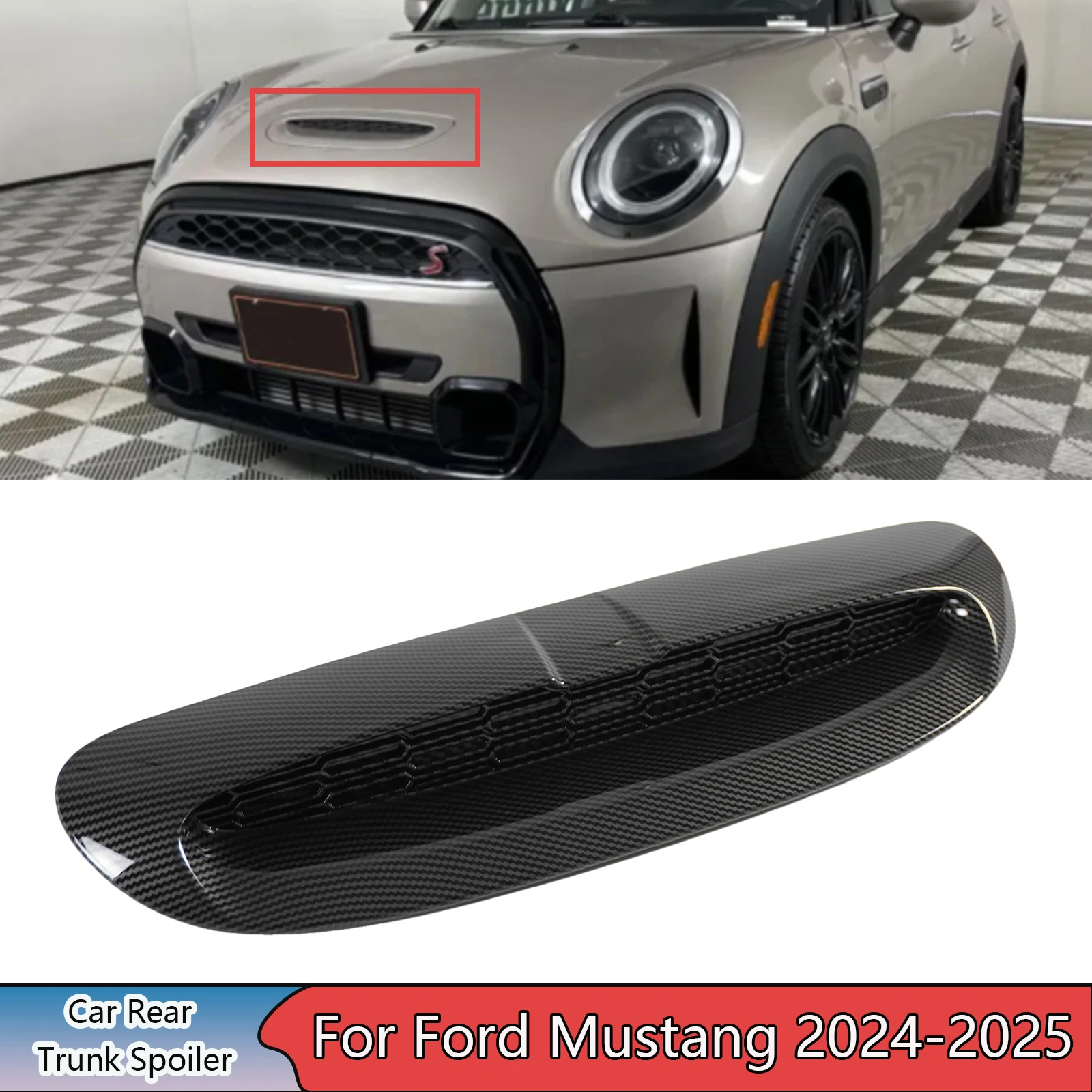 

Передняя крышка капота, вентиляционная крышка для Mini Cooper S JCW F54 F55 F56 F57 2014-2024, комплекты кузова из АБС-пластика в стиле углеродного волокна
