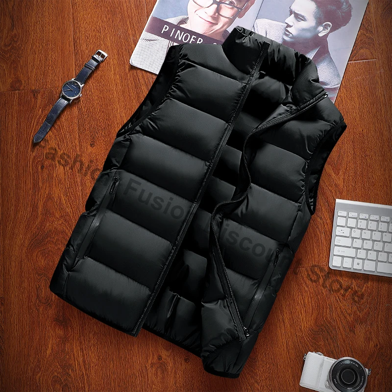 Neue Männer Herbst Verdicken Casual Ärmellose Westen Jacke Mantel Männer Winter Warm Abnehmbare Mode Outwear Weste Weste Jacke Männlich