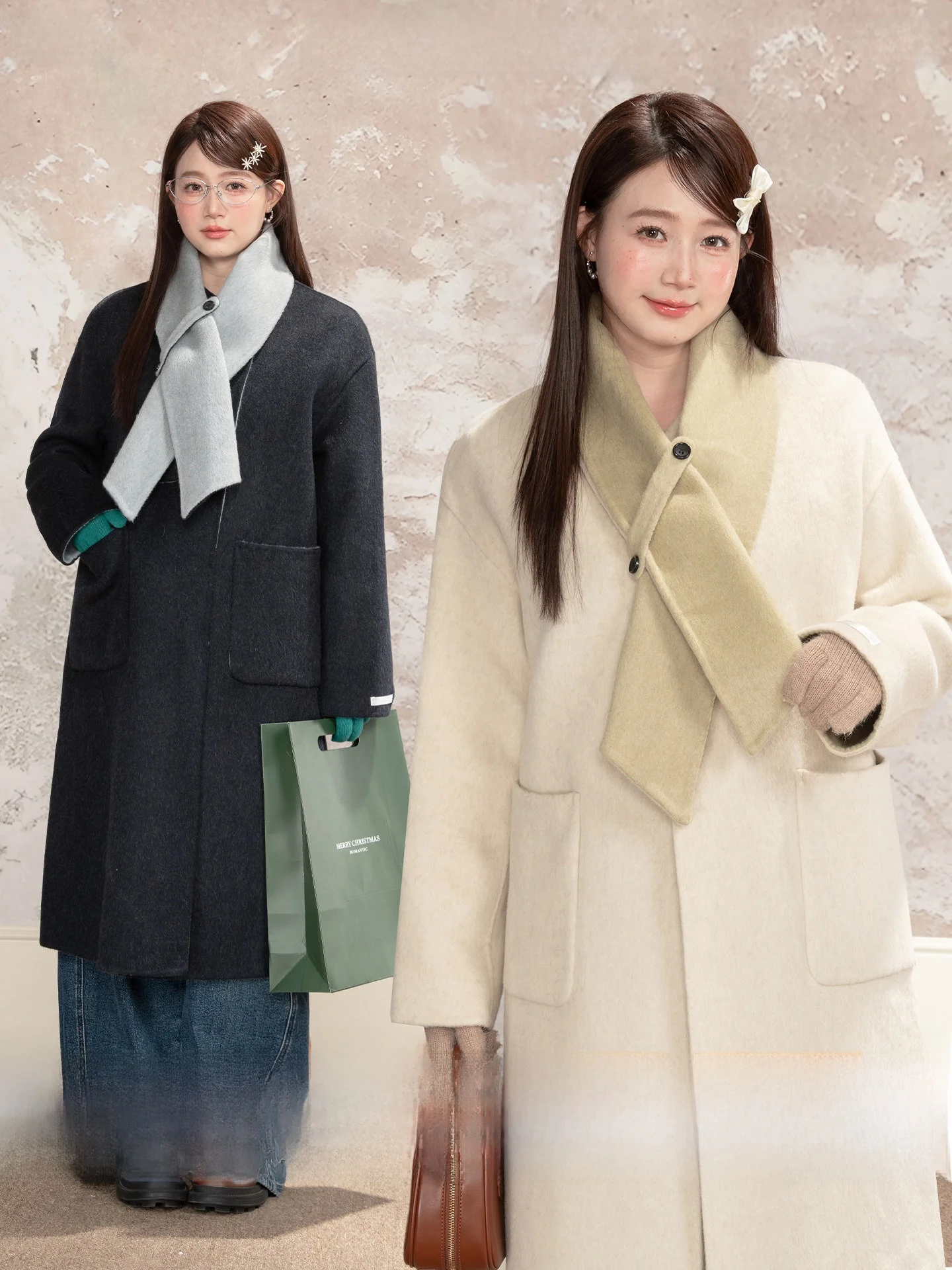 

Heynew Premium Woolen Coat plus Size Winter Outerwear Korean Sle Commute Applicable for All Body pes Beautiful And Sli