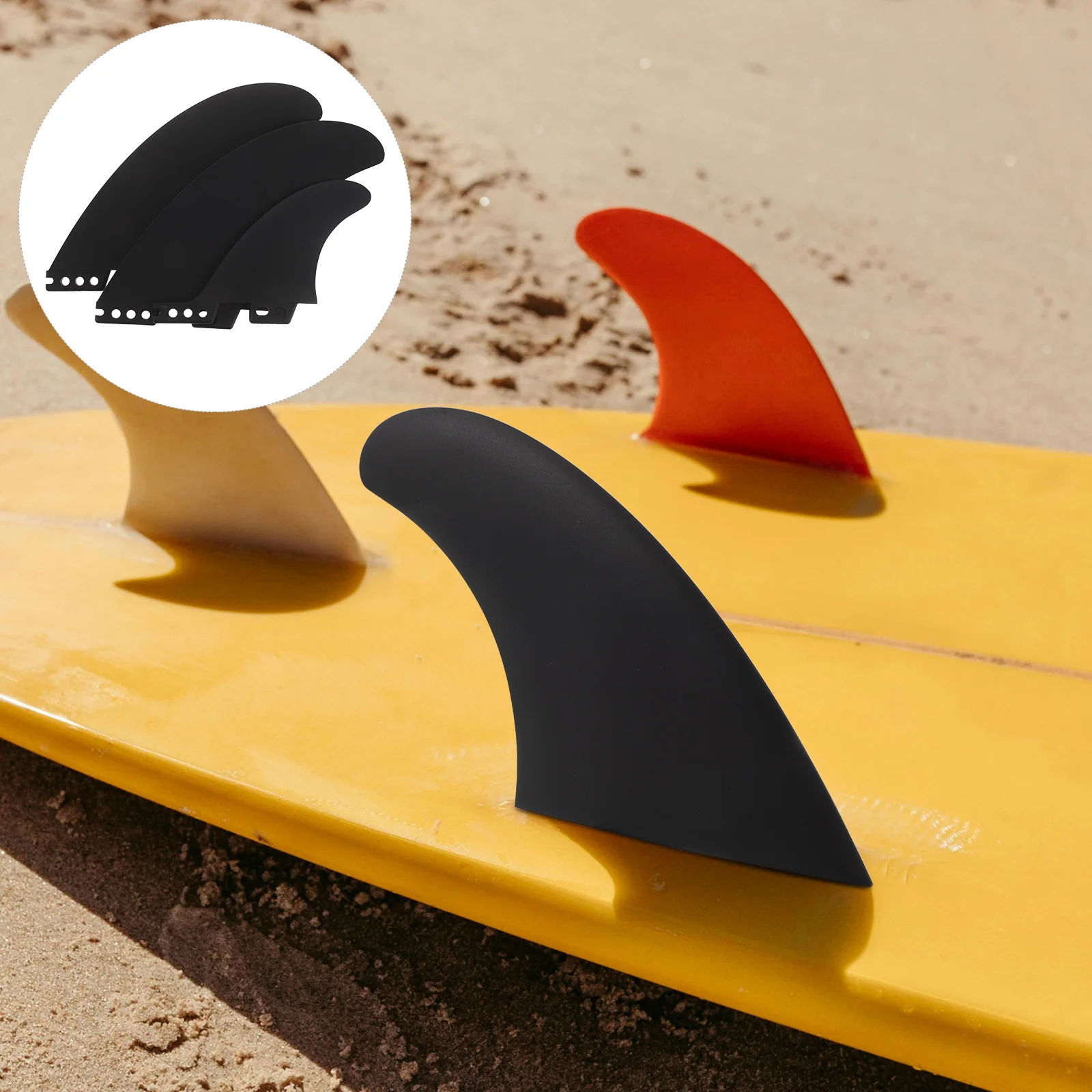 

1 set 1 Set Universal Sup Fin Replacement: Inflatable Paddle Board Center Fin Detachable For Surfing Kayak Dock Tail Black