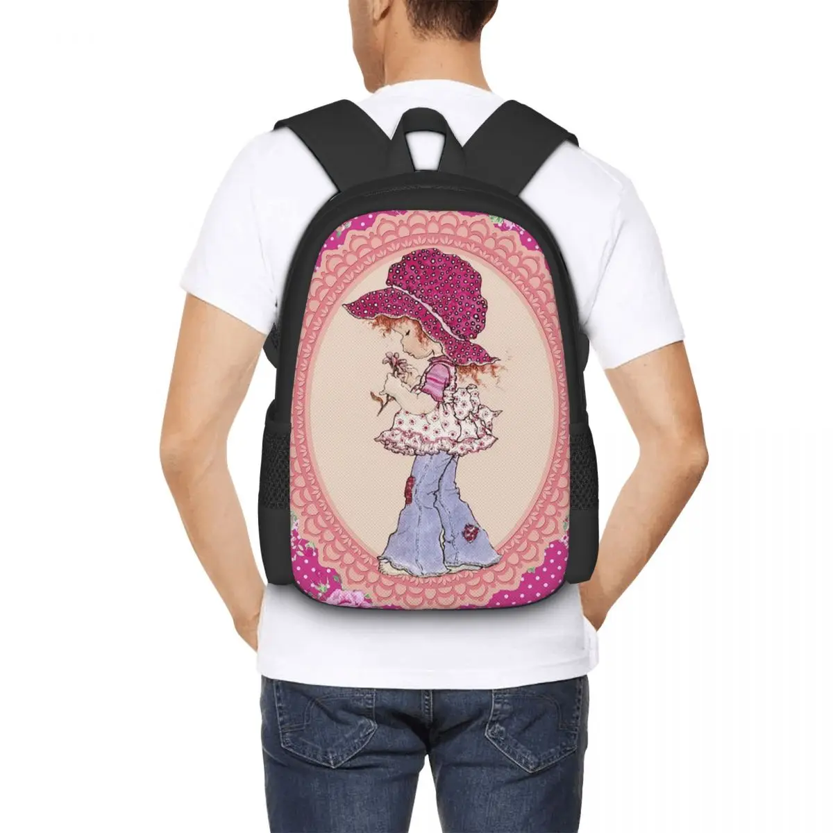 

Kawaii Sarah Kay Student Backpack School Bag Hiking Travel Daypack for Men Women Fashion Bookbag Shoulder Bags