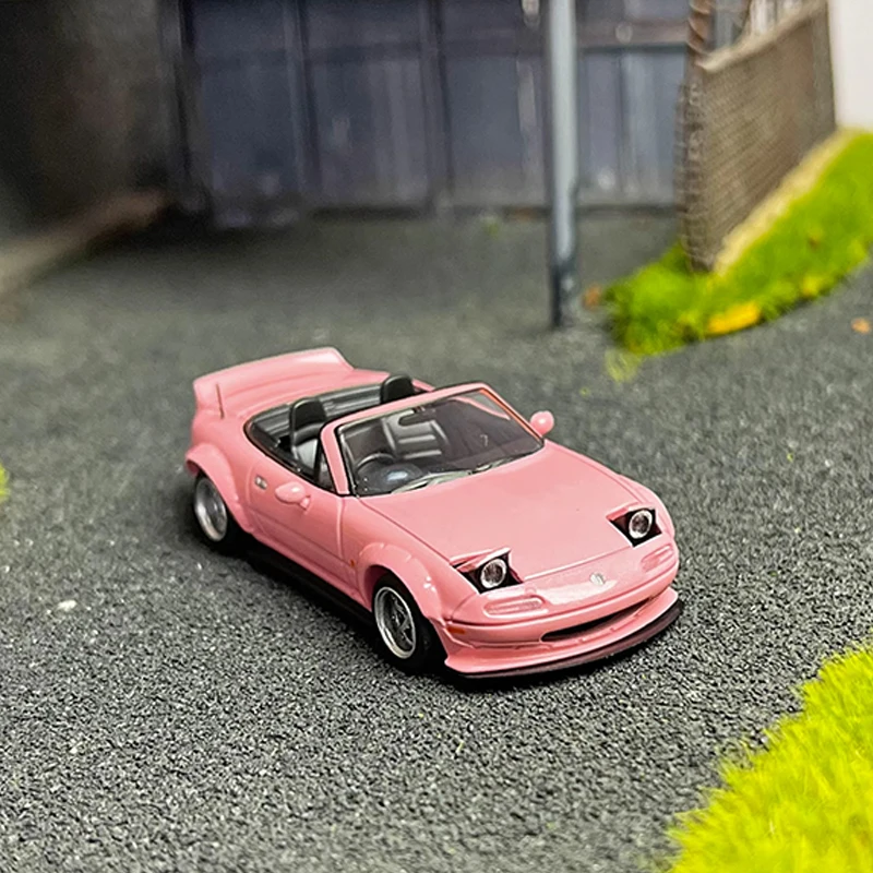 1:64 Scale Diecast Alloy Mazda MX5 RB Wide Body Supercar Pink Limited Edition Model Classic Adult Toy Souvenir Static Display