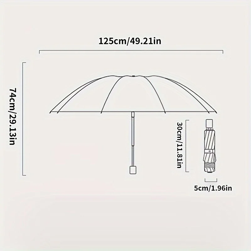 Super Large Foldable Umbrella Black Sun Protection Reinforced 12 Bones Sturdy for Three Men And Women  Manually open