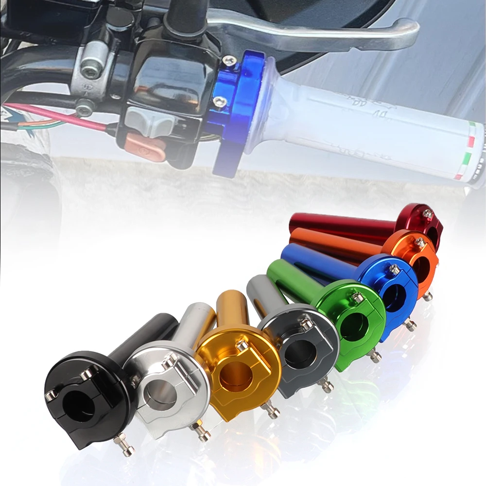 NEUE Motorrad 7/8 "22mm CNC Aluminium Gaspedal Gas Twist Griffe Lenker Für Die Meisten Dirt Pit Bike Moped roller Quad ATV