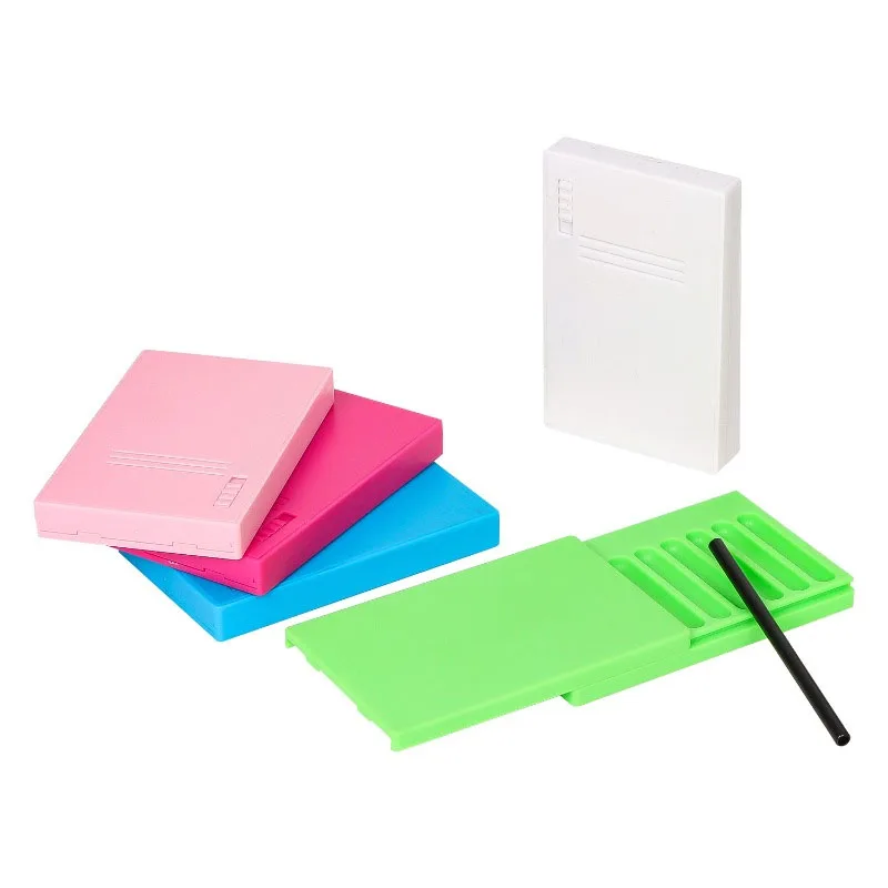 Caja contenedora de plástico con 8 compartimentos, 85mm, con pajita de aleación de Metal integrada, caja de almacenamiento portátil, accesorios para rapé