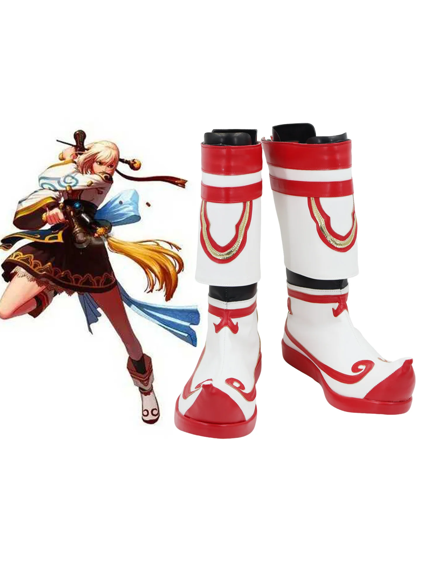 

Gunner Cosplay Shoes Dungeon and Fighter Halloween Carnival Custom Made Prop Gunner Boots