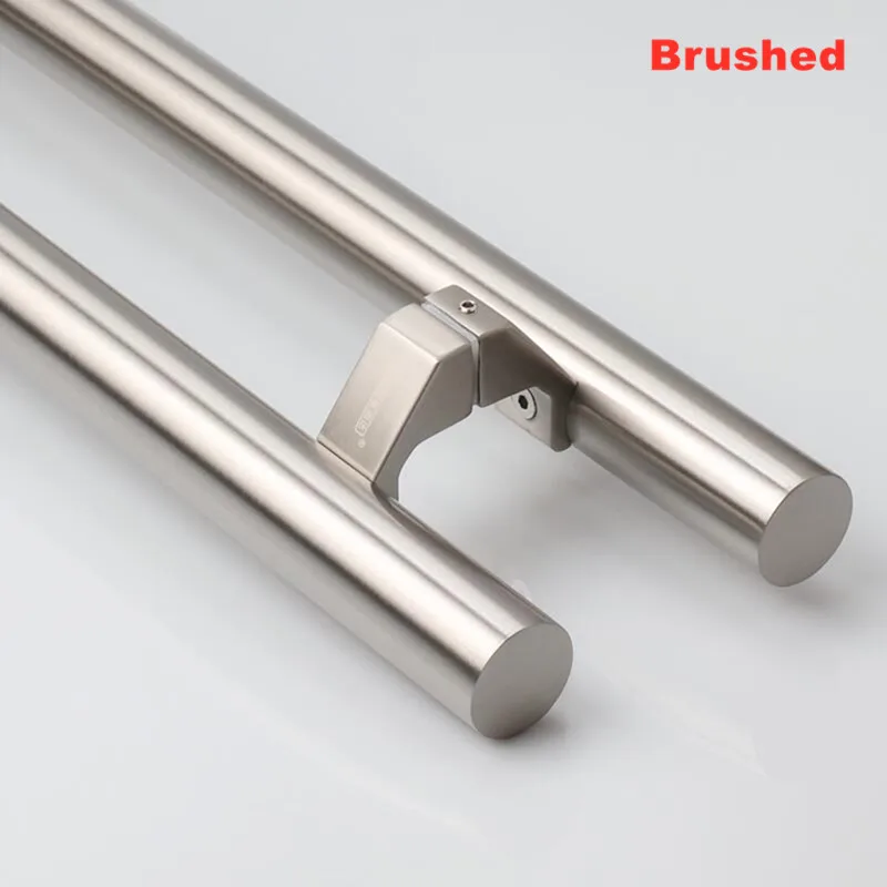 Black thickened stainless steel square door handle glass door handle push pull door handle framed door handle(XYLS-040)