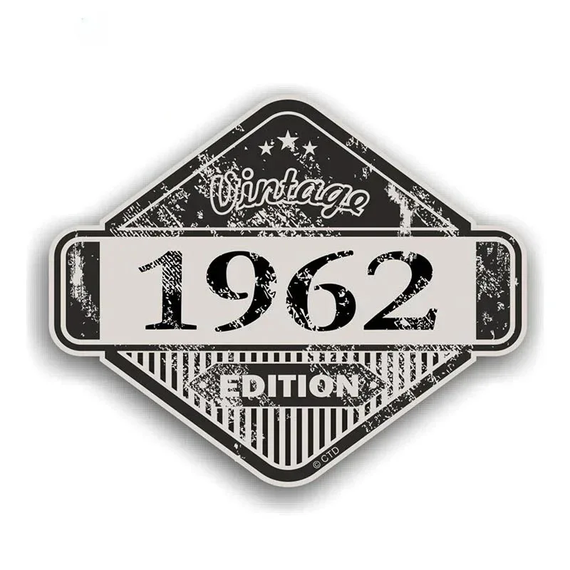 1972 Vintage Edition Rusty Patina Vinyl Car Sticker Glue Sticker for Window Bumper Trunk Decal