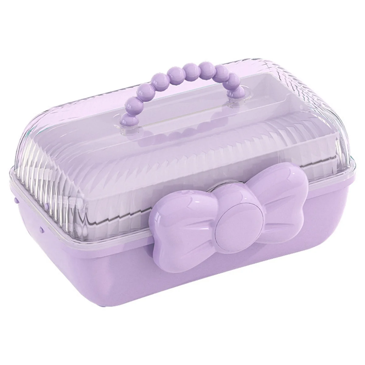 

Storage Boxes for Children'S Hair Accessories Necklaces Headbands Hairpins and Bows Foldable Desktop Dustproof Storage-B