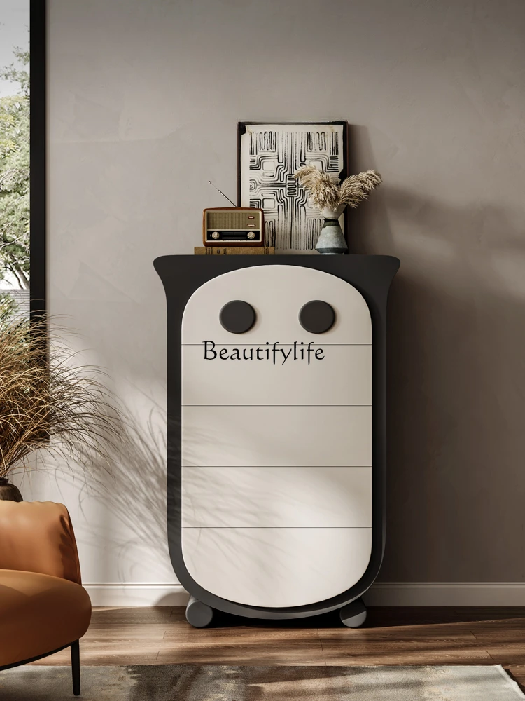 

Italian minimalist chest of drawers art paint living room against the wall drawer storage locker