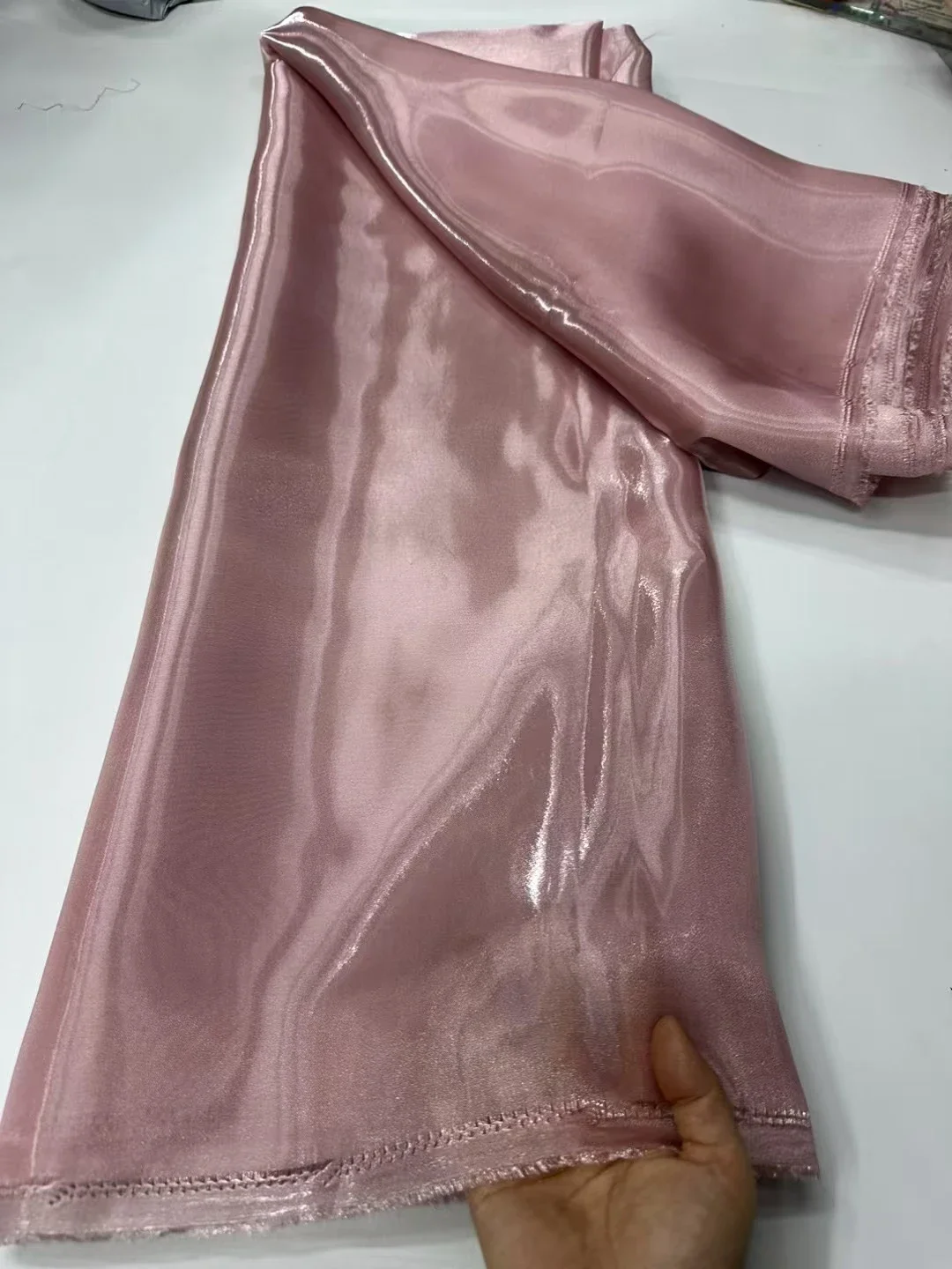 

Новейшая мягкая розовая дамасская французская кружевная ткань 2025 из органзы, жаккардовая парча, африканская кружевная ткань для нигерийского женского платья LCW2509