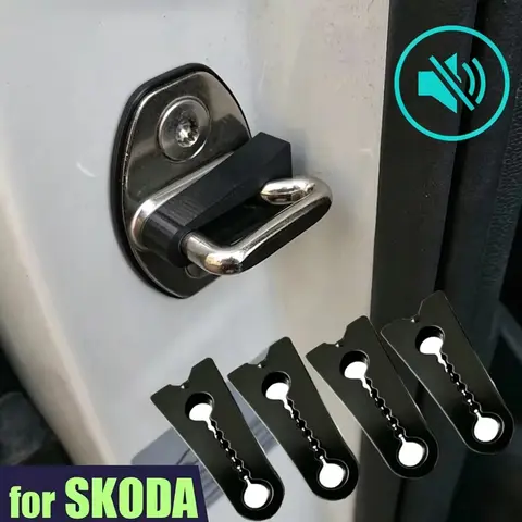 Door Lock Buffer Damper Deaf Seal Stopper Deadener For Skoda Fabia Kodiaq Octavia Rapid Superb Yeti Soundproof Insulation Quiet