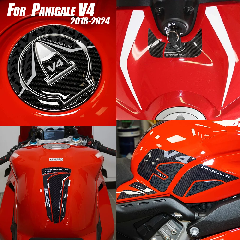 

Motorcycle Accessories Waterproof Protective Sticker 3D Epoxy Resin Protective Sticker FOR Ducati Panigale V4 2018-2024