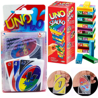 Stacko UNO H2O Card Board Games Family Entertainment Poker Party Early Education Puzzle Stackoed Toy Playing Cards Birthday Gift