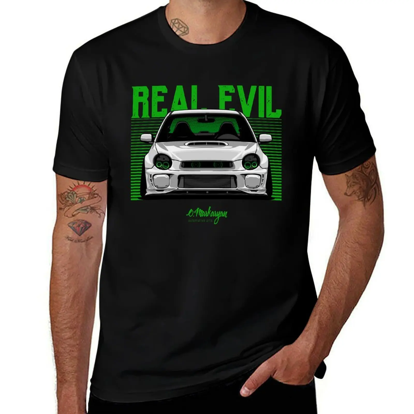 

Real Evil. Impreza T-Shirt cotton t shirts man 100% t shirts for man cotton