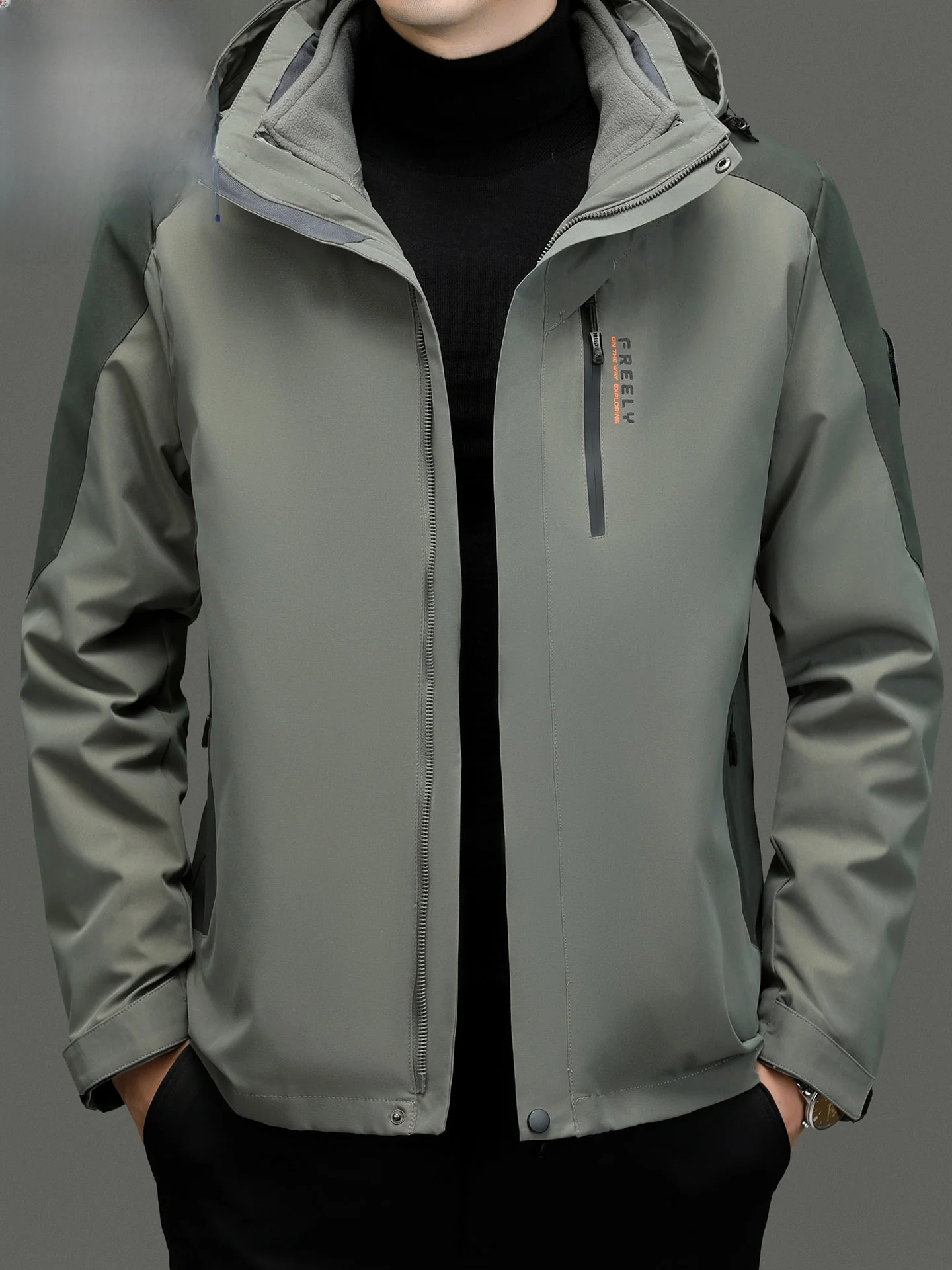 

Мужской уличный костюм-трансформер: ветрозащитная и водонепроницаемая внутренняя куртка для альпинизма, приталенный крой, стильный дизайн...